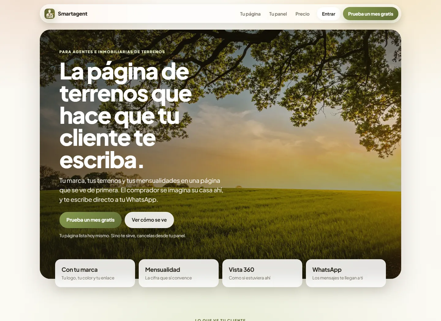 Portada de Smartagent: la página de terrenos que hace que tu cliente te escriba